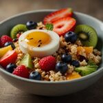 Exotic Quinoa Breakfast Bowl with Fresh Fruits & Honey - quinoa breakfast bowl recipe