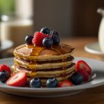 Oatmeal Pancakes with Fresh Berries and Honey - oatmeal pancakes recipe