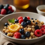 Quinoa Breakfast Bowl with Fresh Berries & Honey - quinoa breakfast bowl recipe