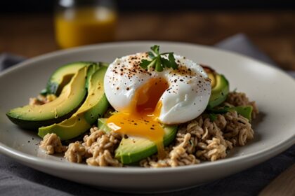 Savory Oatmeal with Poached Eggs and Avocado - savory oatmeal recipe