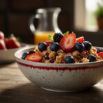 Sunshine Quinoa Breakfast Bowl with Fresh Berries - quinoa breakfast bowl